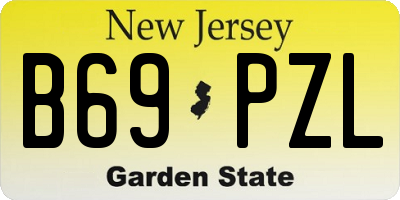 NJ license plate B69PZL