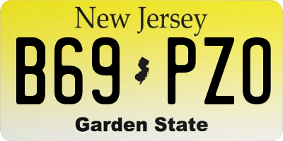 NJ license plate B69PZO