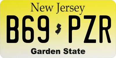NJ license plate B69PZR