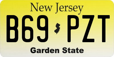 NJ license plate B69PZT