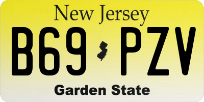 NJ license plate B69PZV