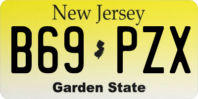 NJ license plate B69PZX