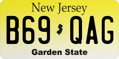 NJ license plate B69QAG