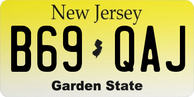 NJ license plate B69QAJ