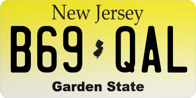 NJ license plate B69QAL