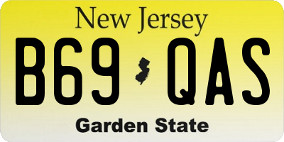 NJ license plate B69QAS