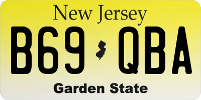 NJ license plate B69QBA