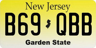 NJ license plate B69QBB