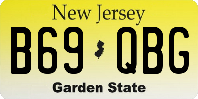 NJ license plate B69QBG