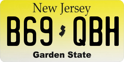 NJ license plate B69QBH