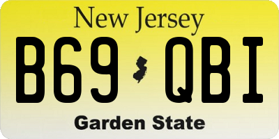 NJ license plate B69QBI