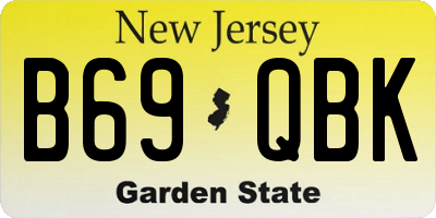 NJ license plate B69QBK