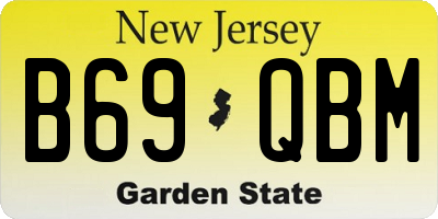 NJ license plate B69QBM