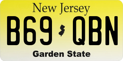 NJ license plate B69QBN