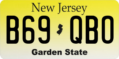 NJ license plate B69QBO