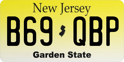 NJ license plate B69QBP