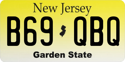 NJ license plate B69QBQ