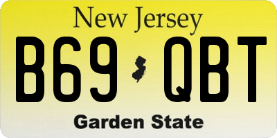 NJ license plate B69QBT