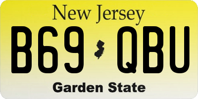 NJ license plate B69QBU