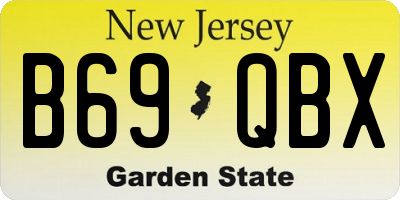 NJ license plate B69QBX