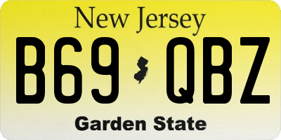 NJ license plate B69QBZ