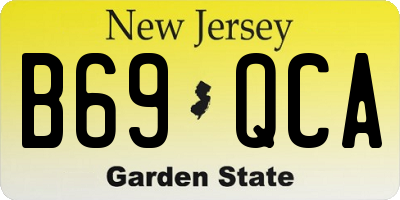 NJ license plate B69QCA