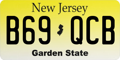 NJ license plate B69QCB
