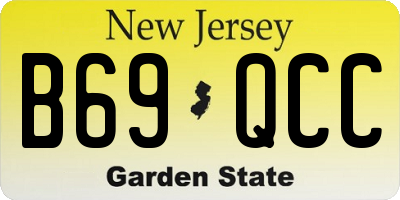 NJ license plate B69QCC