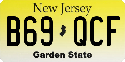 NJ license plate B69QCF