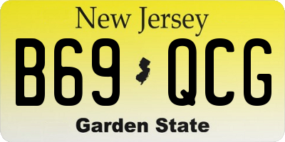 NJ license plate B69QCG