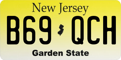 NJ license plate B69QCH