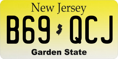 NJ license plate B69QCJ