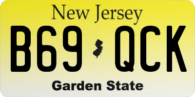 NJ license plate B69QCK