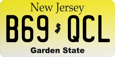 NJ license plate B69QCL