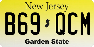 NJ license plate B69QCM