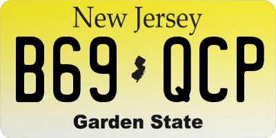 NJ license plate B69QCP