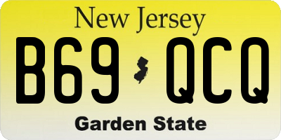 NJ license plate B69QCQ