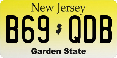 NJ license plate B69QDB