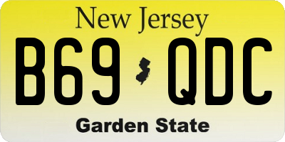 NJ license plate B69QDC
