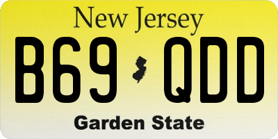 NJ license plate B69QDD
