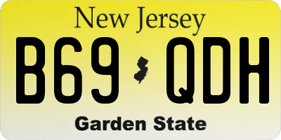 NJ license plate B69QDH