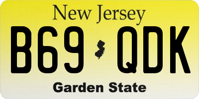 NJ license plate B69QDK