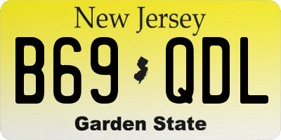 NJ license plate B69QDL
