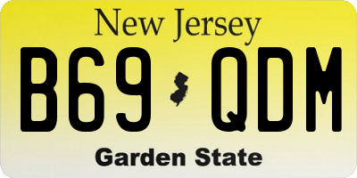 NJ license plate B69QDM