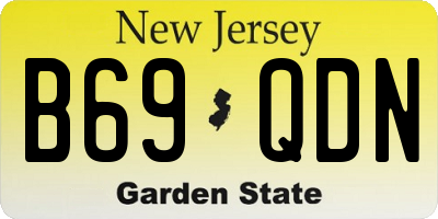 NJ license plate B69QDN