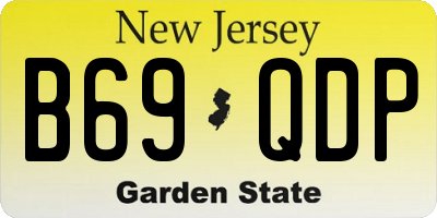NJ license plate B69QDP