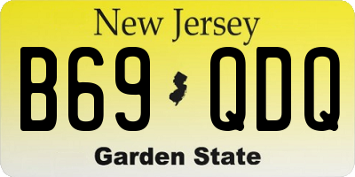 NJ license plate B69QDQ