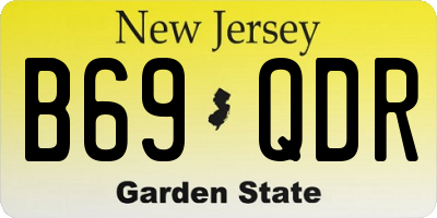 NJ license plate B69QDR