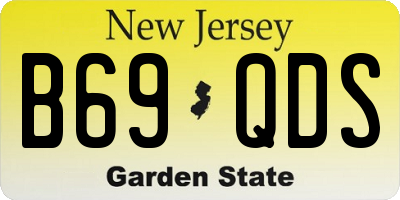 NJ license plate B69QDS