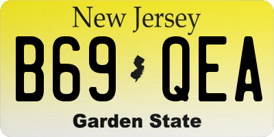 NJ license plate B69QEA